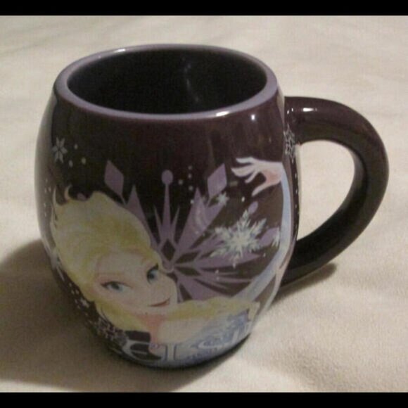Disney Frozen Movie Lg Purple Mug Elsa Anna 18oz 532ml Coffee Cup Hot Chocolate‌ - Picture 1 of 6